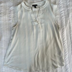 J. Crew Cream Sleeveless Blouse